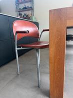 lederen stoel jaren 80 twee stuks, Huis en Inrichting, Stoelen, Ophalen, Gebruikt, Twee, Overige kleuren