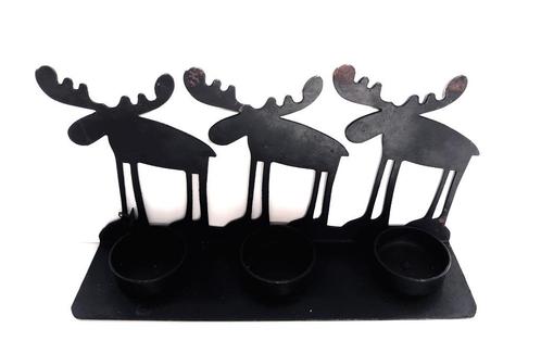 3 Rendieren rendier - Kerst - theelichthouder - SIA - Nieuw, Diversen, Kerst, Zo goed als nieuw, Ophalen of Verzenden