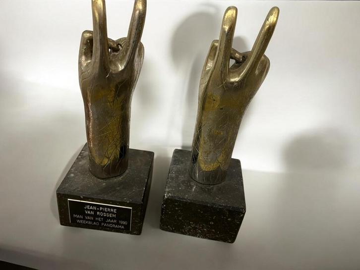vintage trofee 1990 Panorama - Jean Pierre Van Rossem, Antiek en Kunst, Curiosa en Brocante, Ophalen of Verzenden
