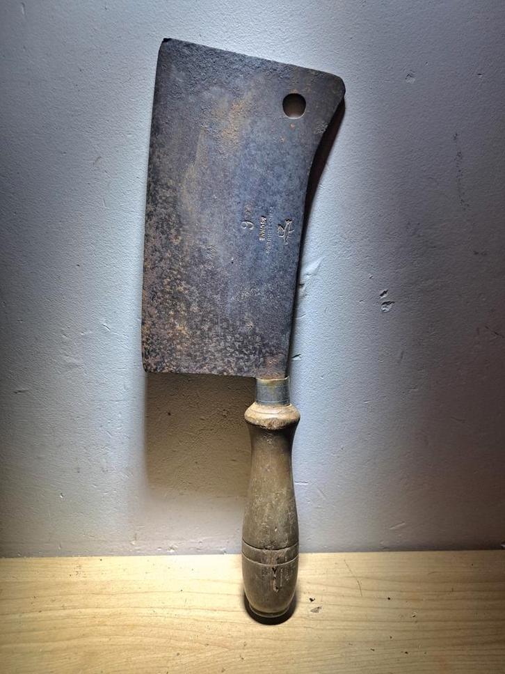 Hachoir ancien, couteau de boucher, lame n 6, Antiek en Kunst, Antiek | Woonaccessoires, Ophalen of Verzenden