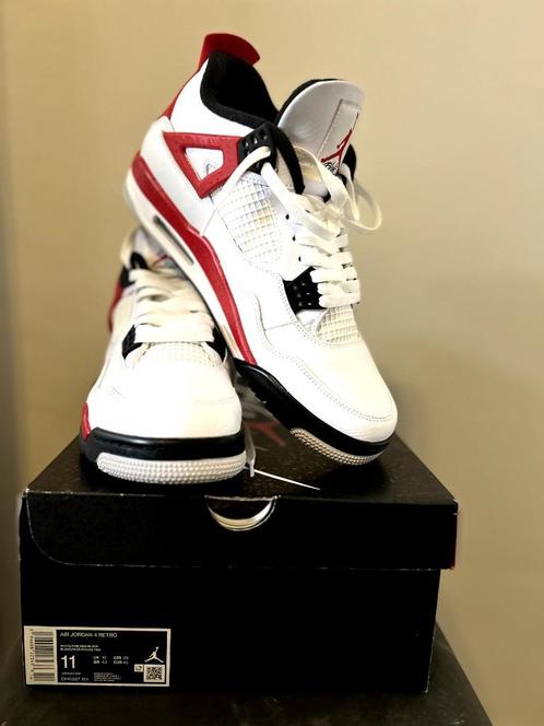 Air Jordan 4 retro fire red-Cement, Vêtements | Hommes, Chaussures, Porté, Baskets, Blanc