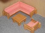 Lundby hoeksalon met salontafel, Verzamelen, Poppenhuizen en Toebehoren, Ophalen of Verzenden, Gebruikt