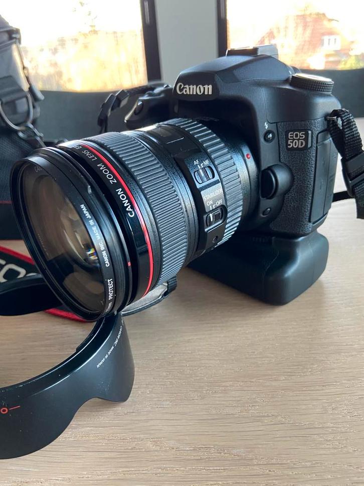 Canon 50D met 24-105 f4 +70-200 f4, TV, Hi-fi & Vidéo, Appareils photo numériques, Comme neuf, Canon, Enlèvement