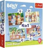 Bluey 4 in 1 Puzzel - 12/15/20/24 stukjes - Trefl, 10 à 50 pièces, Enlèvement ou Envoi, 2 à 4 ans, Neuf