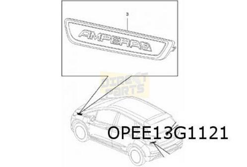 Opel Ampera-e embleem tekst ''Ampera-e'' zijkant L Origineel, Autos : Pièces & Accessoires, Carrosserie & Tôlerie, Opel, Neuf