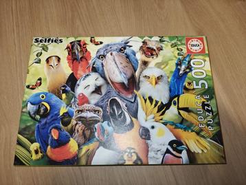 Puzzel Educa 500 stuks vogels, Enlèvement, 500 à 1500 pièces, Comme neuf, Puzzle