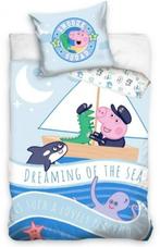 Peppa Pig Baby Dekbedovertrek 100 x 135 cm - George Sailing, Kinderen en Baby's, Blauw, Dekbedovertrek, Nieuw, Ophalen of Verzenden