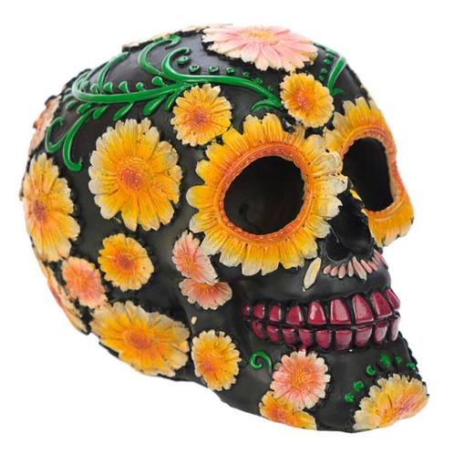 Día de los Muertos – Floral Skull 11cm, Hobby en Vrije tijd, Feestartikelen, Nieuw, Overige typen, Ophalen of Verzenden