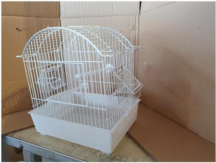 Witte kooi 29 x 20 x 30, Dieren en Toebehoren, Vogels | Hokken en Kooien, Nieuw, Kunststof, Ophalen