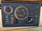 denim clutch, Handtassen en Accessoires, Tassen | Damestassen, Ophalen, Zo goed als nieuw, Blauw, Handtas