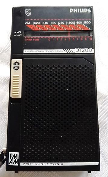 Philips D1200 1985 Vintage handradio beschikbaar voor biedingen