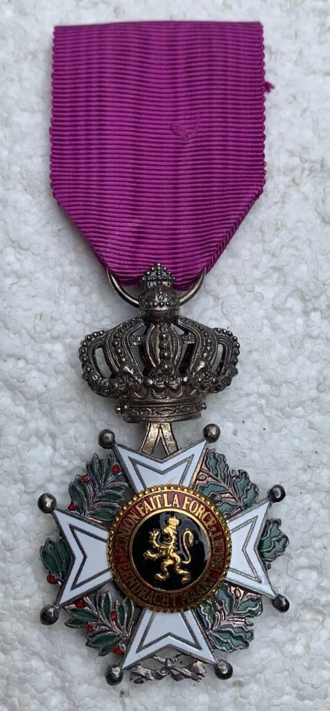 Medaille, Ridder in de Orde vn Leopold-1, Burger versie 2-TL, Verzamelen, Militaria | Algemeen, Landmacht, Lintje, Medaille of Wings