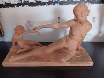 Sculpture en terre cuite  beschikbaar voor biedingen