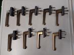 Bronskleurige metalen raamkrukken (lot van 13 st.), Overige typen, Ophalen of Verzenden, Zo goed als nieuw