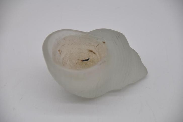 Kaarshouder in vorm van een Schelp - getekend, Antiek en Kunst, Antiek | Glaswerk en Kristal, Ophalen of Verzenden