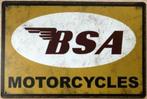 Metalen BSA MOTORCYCLES vintage look wandplaat - 20x30cm, Motoren, Accessoires | Overige, Nieuw