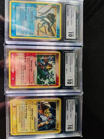 CGC 10’s legendary dogs (suicune,raikou,entei) beschikbaar voor biedingen