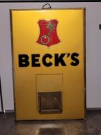 vintage reclamekoeler bier Beck's kalenderhouder, Verzamelen, Ophalen of Verzenden, Gebruikt, Reclamebord