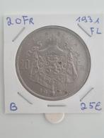 20 francs 4 belga 1931 FL, Enlèvement ou Envoi