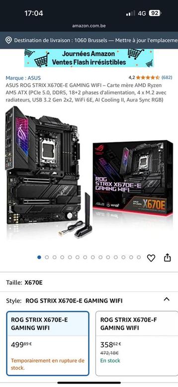 Vend asus rog strix x670E-E gaming wifi beschikbaar voor biedingen