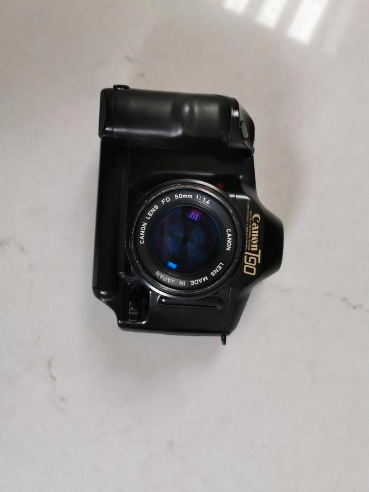 Canon T90 + 50mm 1.8, TV, Hi-fi & Vidéo, Appareils photo analogiques, Comme neuf, Canon, Enlèvement ou Envoi