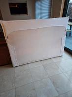 Prachtig hoofdeinde bed + overtrek, Huis en Inrichting, Slaapkamer | Bedden, Ophalen, Wit, Tweepersoons, Zo goed als nieuw