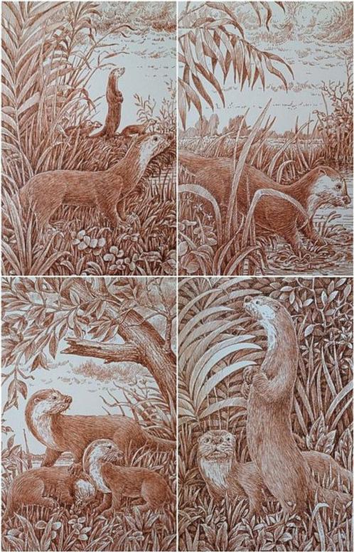 Frans Croes (1936-2011) - Otters, Antiek en Kunst, Kunst | Litho's en Zeefdrukken, Ophalen