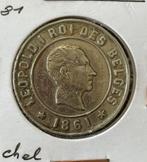 BELGISCH penning, LEOPOLD I Nickel club 1861, Postzegels en Munten