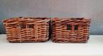 Lot de 2 paniers en osier en parfait état., Osier, Carré, Enlèvement, Panier