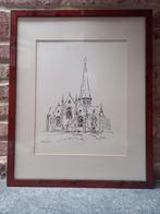 André Gailliaerde -  Pentekening - St. Martinuskerk, Beveren, Ophalen of Verzenden