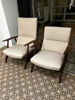 Set 2 vintage Deens design fauteuils uit de jaren ’60, Huis en Inrichting, Ophalen, Hout, Gebruikt, Overige kleuren