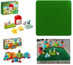 Duplo getallentrein + boerderijdieren + bouwplaat, Ophalen of Verzenden, Zo goed als nieuw, Complete set, Duplo