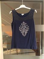 Donkerblauwe top met zilver maat Small merk Mayerline, Vêtements | Femmes, Tops, Comme neuf, Taille 36 (S), Bleu, Sans manches