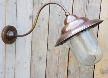 Klassieke koperen stallamp buitenlamp NIEUW beschikbaar voor biedingen