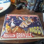 jolie plaque publicitaire en tole "MAGGY" bombée et en relie, Verzamelen, Merken en Reclamevoorwerpen, Ophalen of Verzenden, Gebruikt