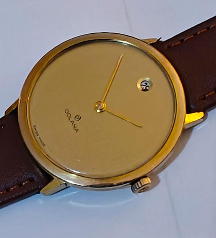 Zwitsers vintage horloge, Handtassen en Accessoires, Horloges | Antiek, Goud, Ophalen of Verzenden