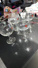 Bierglazen: 5 st-bernardus, 1 Vedett en 1 spartakus, Ophalen of Verzenden, Zo goed als nieuw