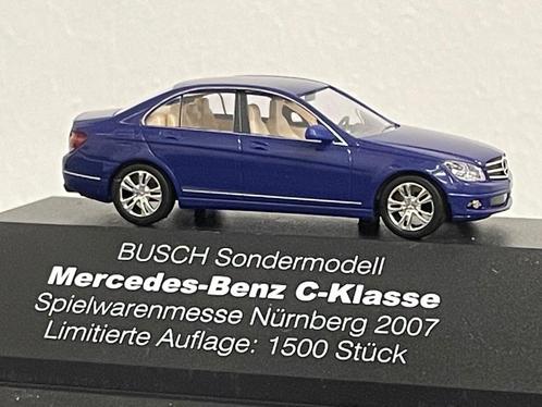 Busch MB C-klasse sedan blauw 1/87, Hobby en Vrije tijd, Modelauto's | 1:87, Zo goed als nieuw, Auto, Overige merken, Ophalen of Verzenden