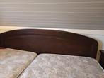 Bed met nachtkastjes en commode (eik), Maison & Meubles, Chambre à coucher | Lits, 160 cm, Comme neuf, Deux personnes, Brun