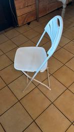 Witte klapstoelen, Ophalen, Zo goed als nieuw, Kunststof, Stapelbaar