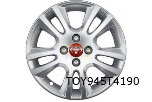 Toyota Aygo velg Aluminium 15'' dubbele 5-spaaks zilver Orig, Auto-onderdelen, Banden en Velgen, Band(en), 15 inch, Personenwagen