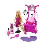Barbie Style Salon "Production Mattel Année 2008" (N6869), Zo goed als nieuw, Pop
