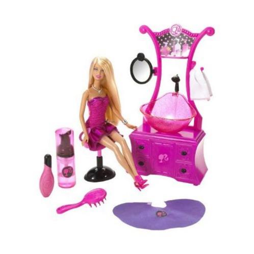 Barbie Style Salon "Production Mattel Année 2008" (N6869), Collections, Poupées, Comme neuf, Poupée