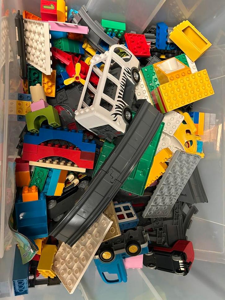 Groot lot duplo meer dan 16KG inclusief trein, zoo en safari, Kinderen en Baby's, Speelgoed | Duplo en Lego, Zo goed als nieuw