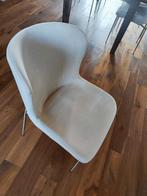 6 eetkamerstoelen, beige fluwelen stof!, Huis en Inrichting, Ophalen, Zo goed als nieuw, Stof