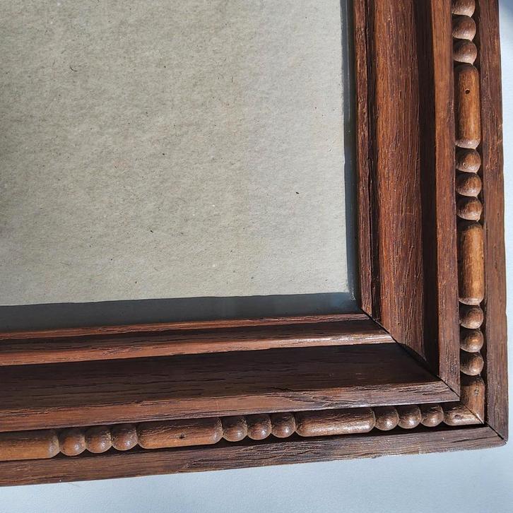 Art Deco houten fotolijst. 43 x 37 cm., Huis en Inrichting, Woonaccessoires | Lijsten, Hout, Ophalen of Verzenden