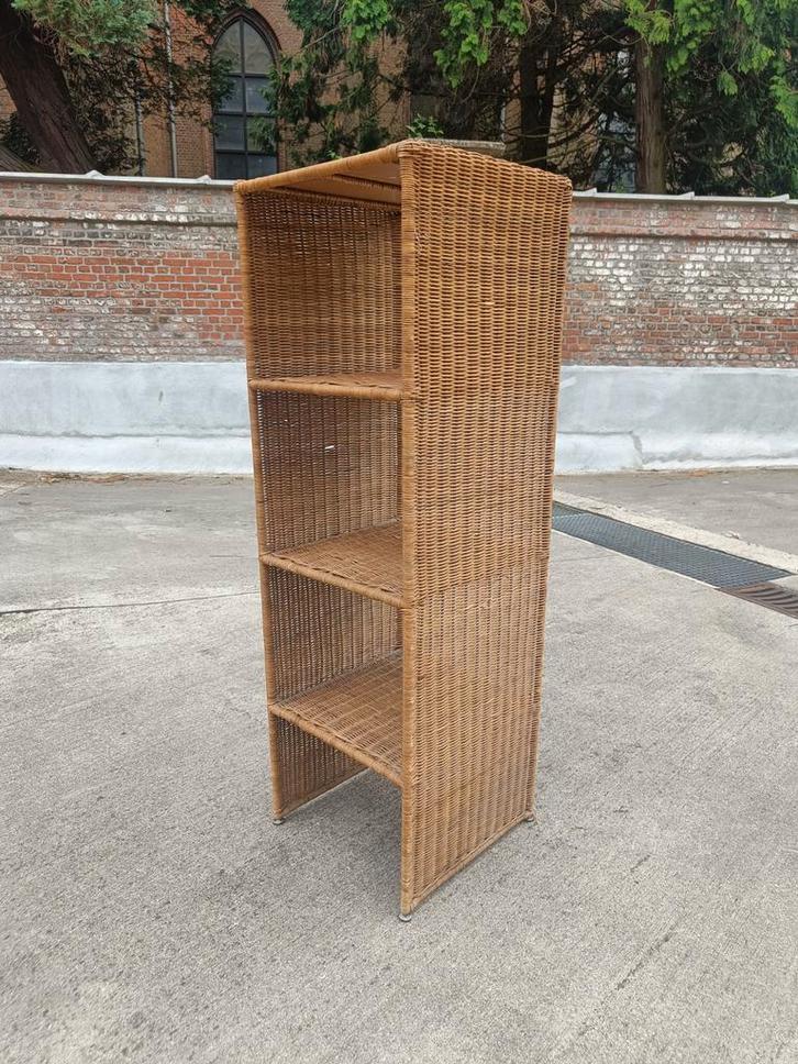 Vintage rotan etagere wandrek wandkast, Huis en Inrichting, Woonaccessoires | Etagères, Gebruikt, Ophalen