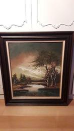 Schilderij incl. kader (breedte 80cm, hoogte 90cm), Ophalen, Gebruikt, Schilderij, 75 tot 100 cm