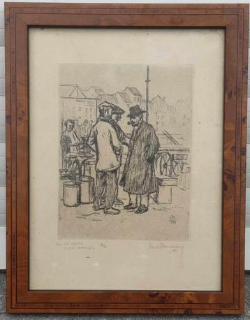 Eau forte la batte 3 personnage signe jean donnay beschikbaar voor biedingen
