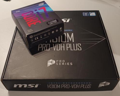 Carte mère MSI H310M + CPU Intel i7-9700, Computers en Software, Moederborden, Nieuw, Intel, Overige soorten, Ophalen